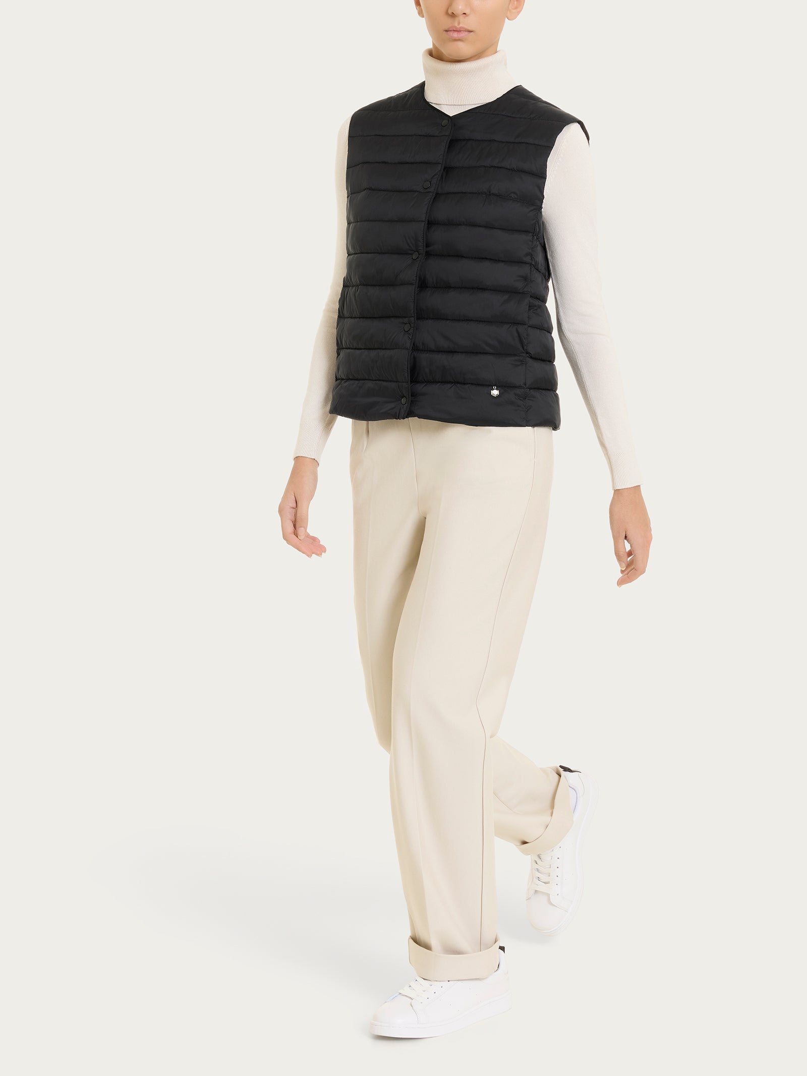 Ragno Ultralight piumino smanicato donna nero ultraleggero