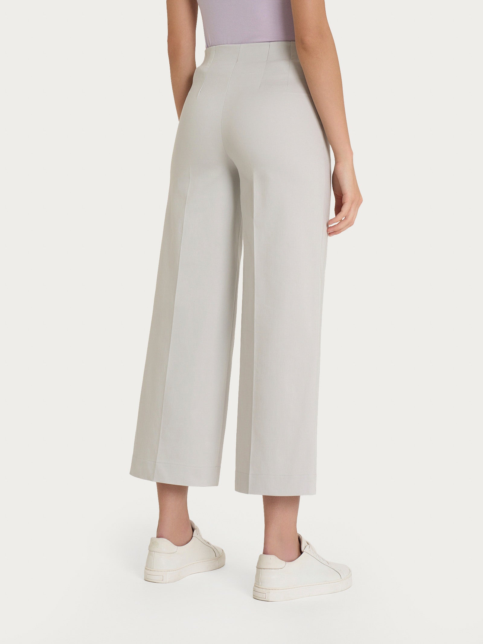 Ragno Satin Power Pantalone cropped Dawn Blue wide leg
