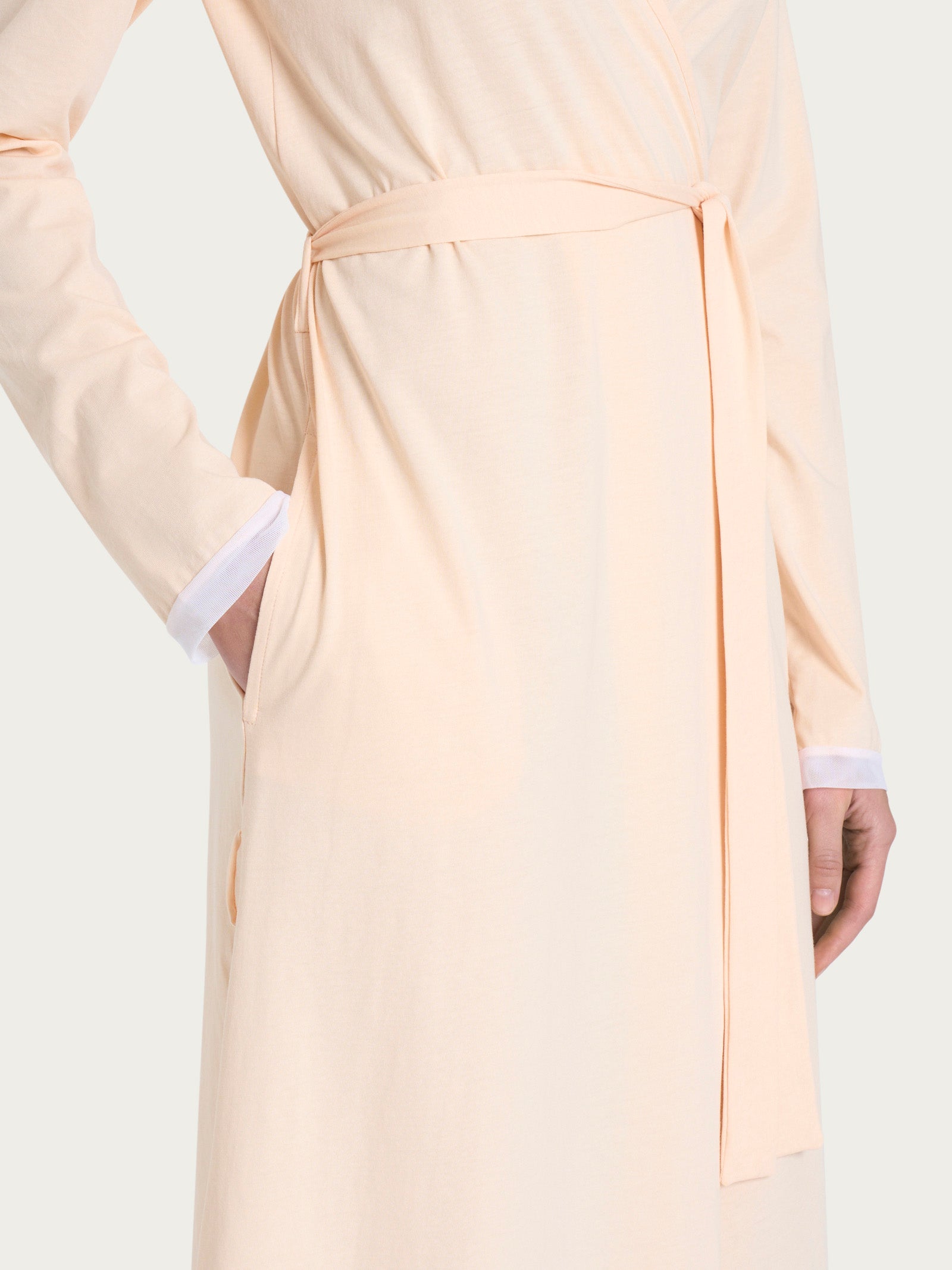Ragno Sweet Emotion Vestaglia jersey cotone Pale Peach manica lunga