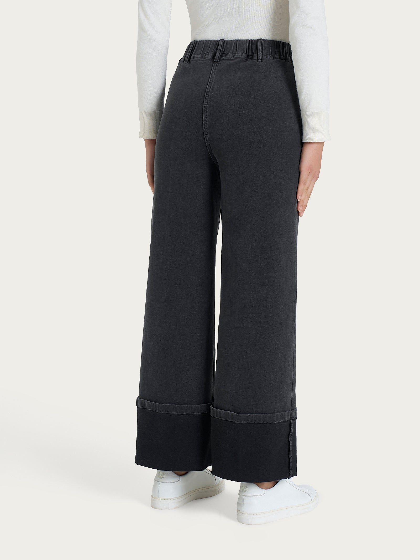 Ragno Super Denim jeans palazzo antracite cotone elasticizzato
