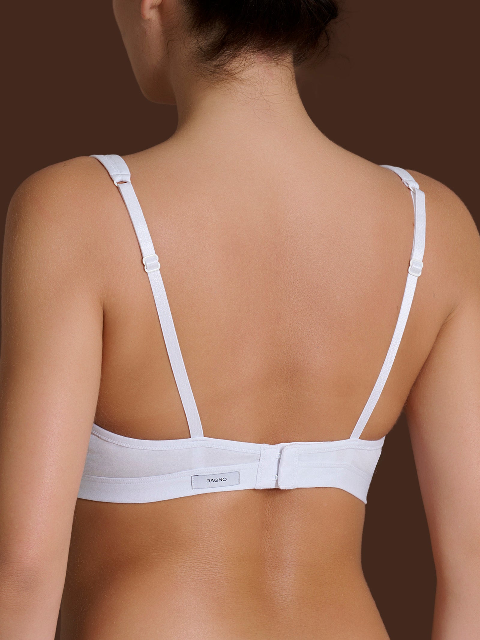 Ragno beYOUtiful Bralette reggiseno bianco cotone