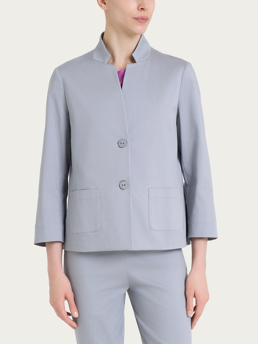 Ragno Satin Power blazer corto grigio Ultimate Gray