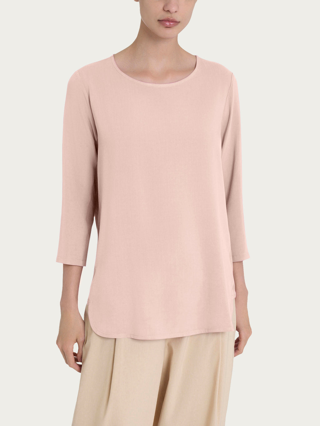 Ragno Viscosa Summer Maglia Girocollo Cameo Rose viscosa fresca
