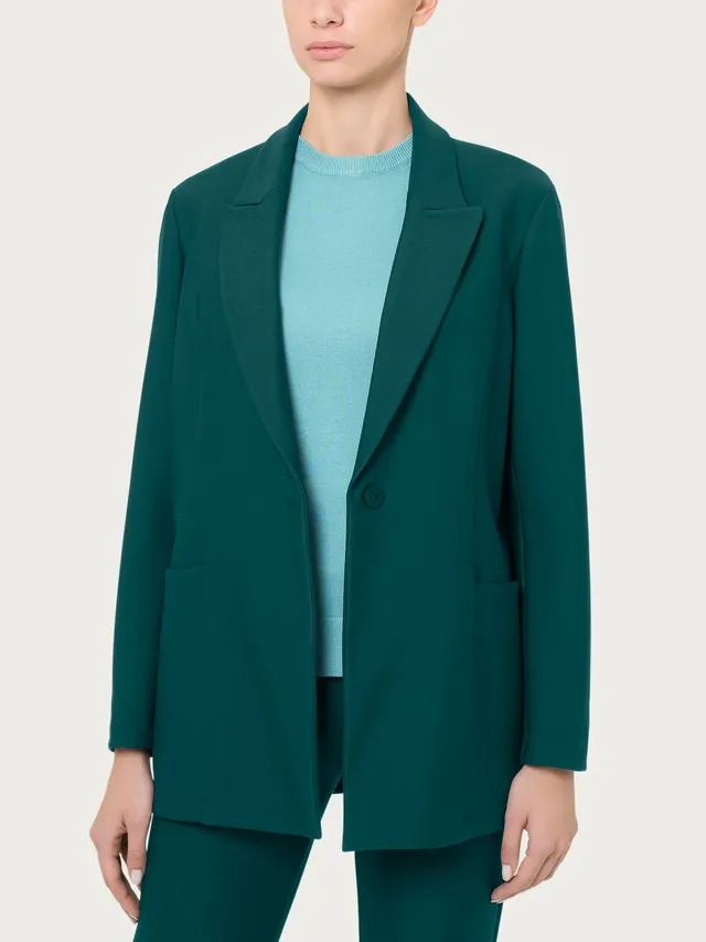 Ragno Compact blazer over donna Rain Forest punto Milano