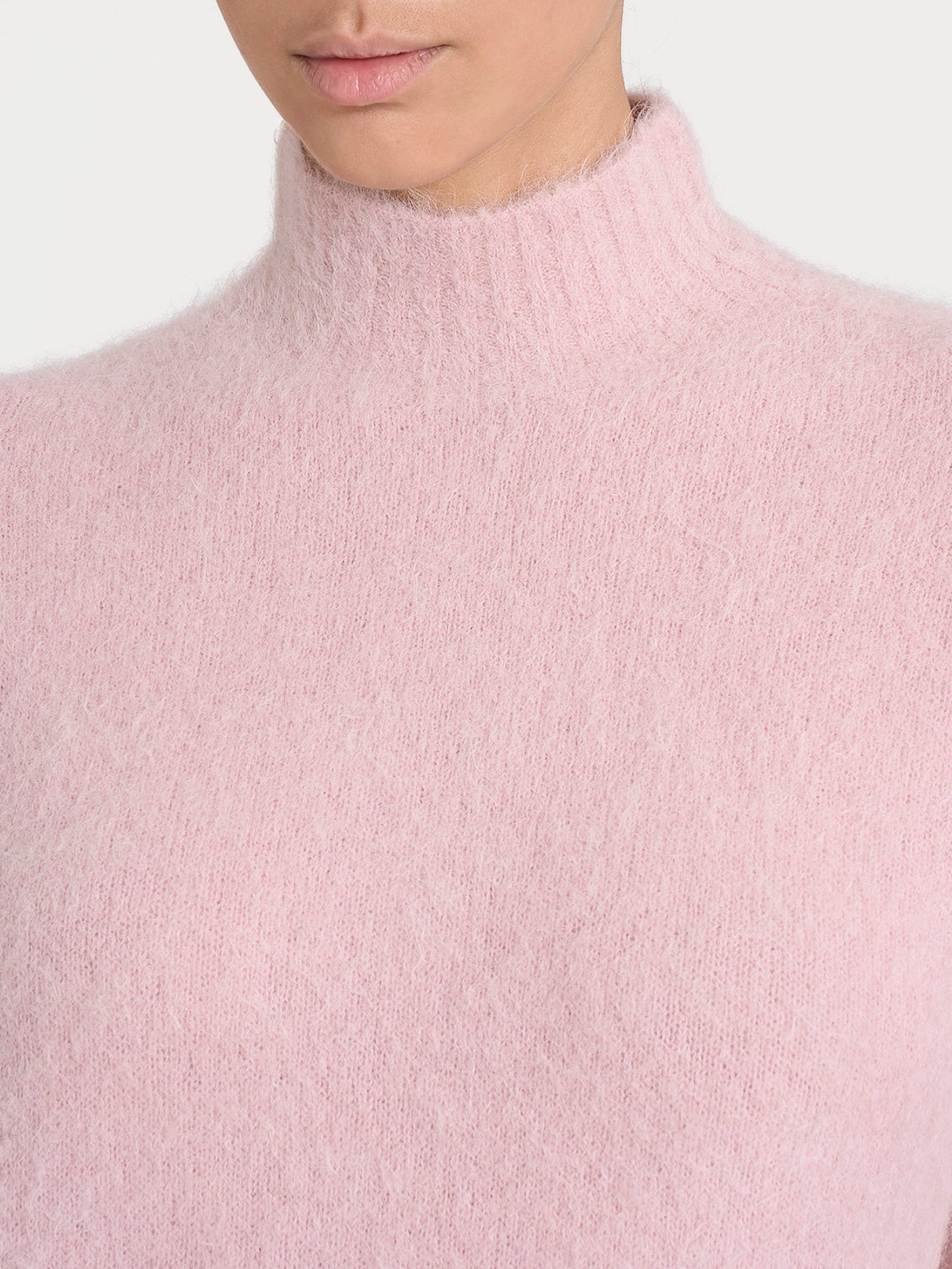 Ragno Merino Soft Lupetto maglia rosa misto alpaca