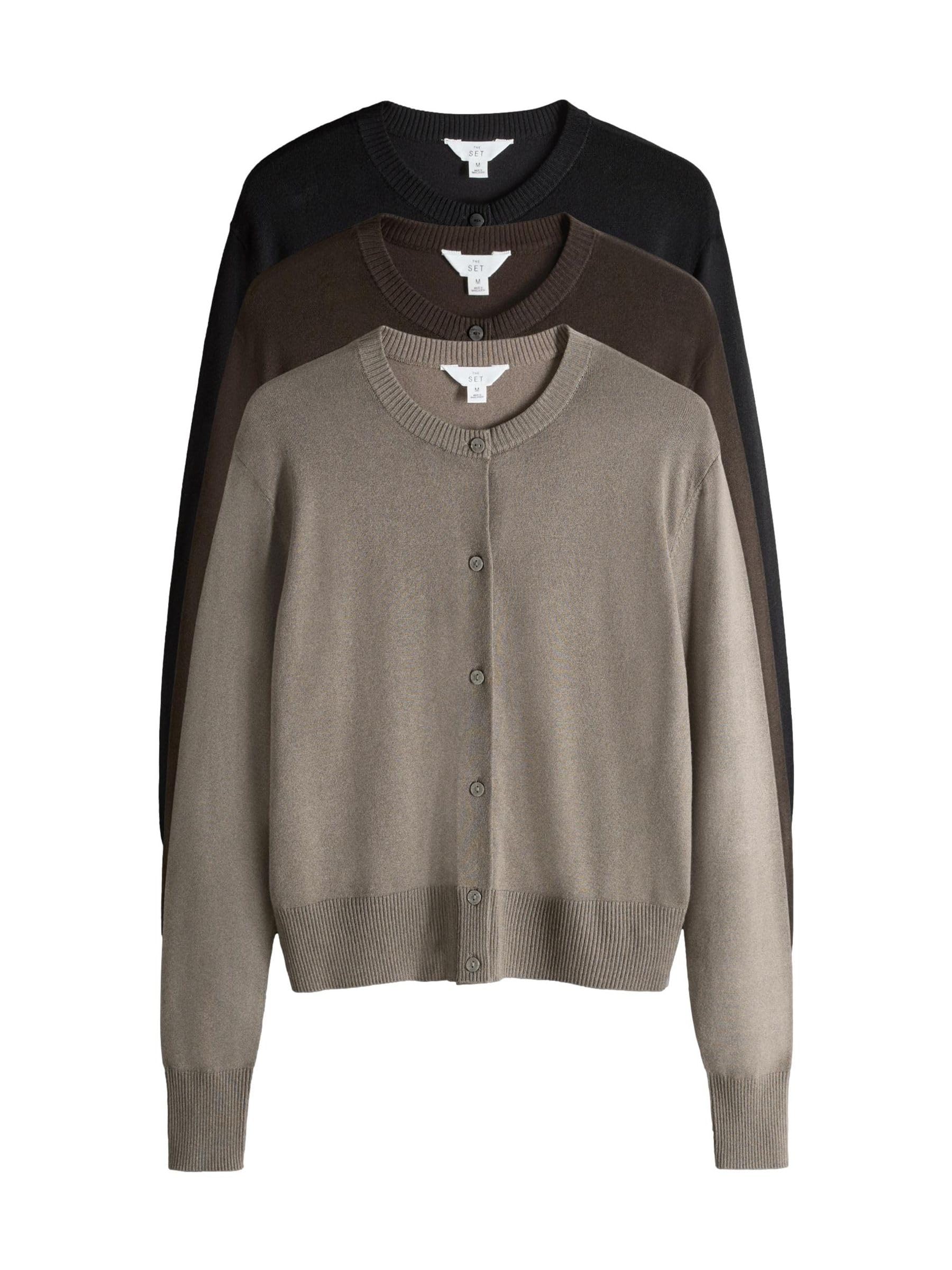 Geo Next The Set cardigan maglina donna 3 pezzi bottoni