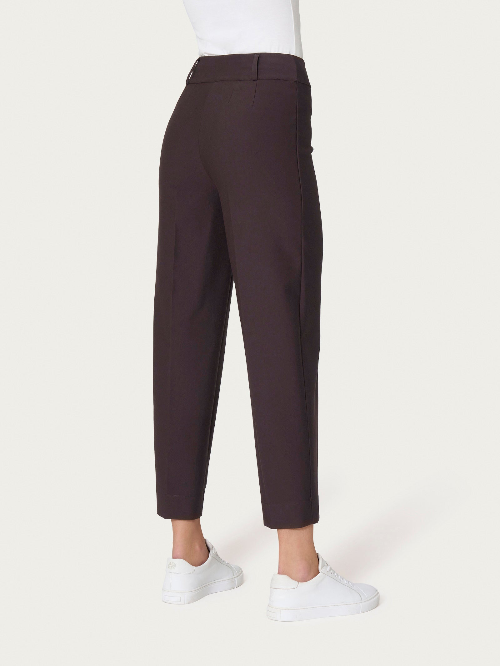 Ragno Compact pantalone carota tapered Chocolate marrone