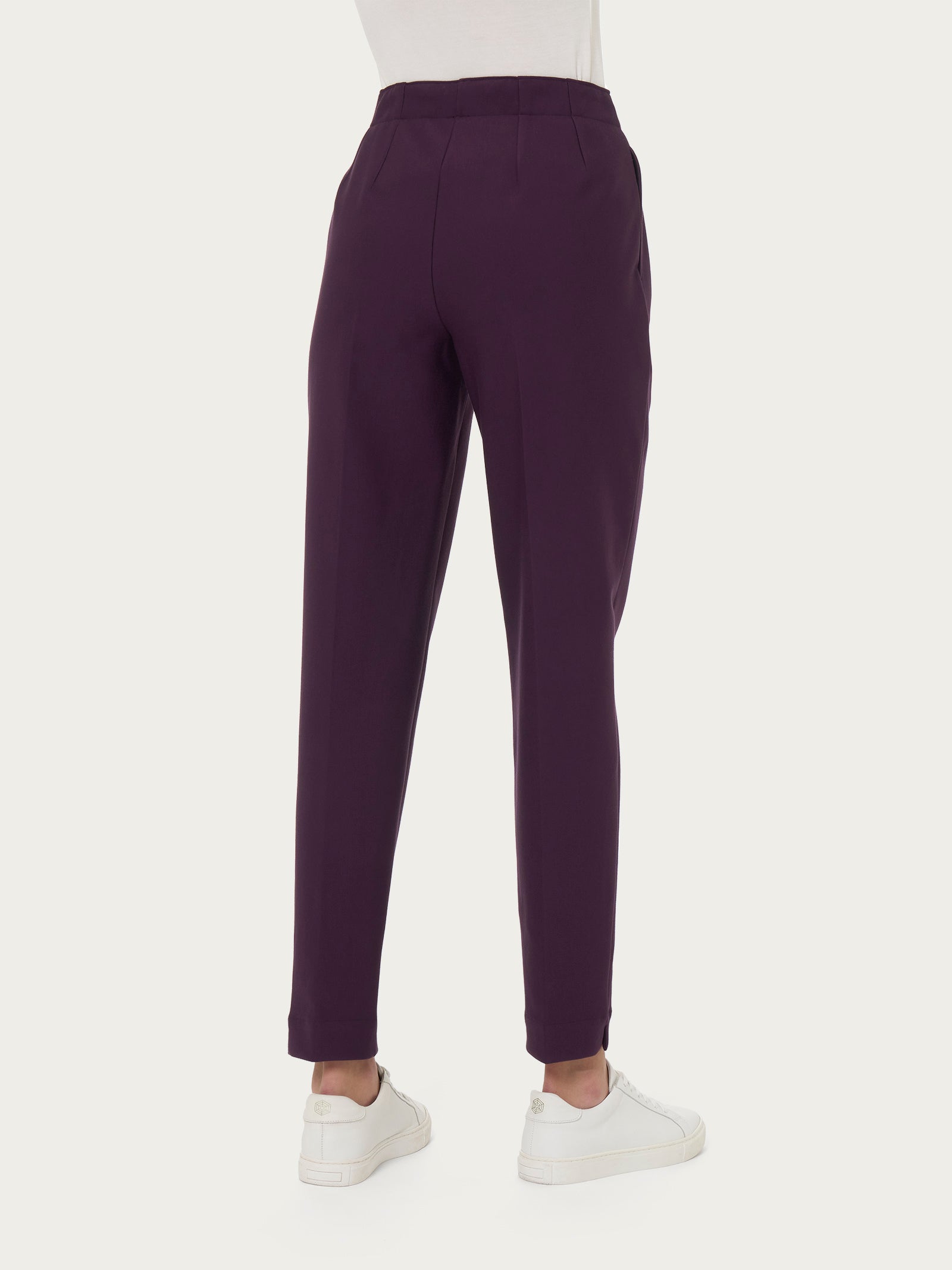 Ragno Compact Pantalone a Carota Plum Perfect Tapered