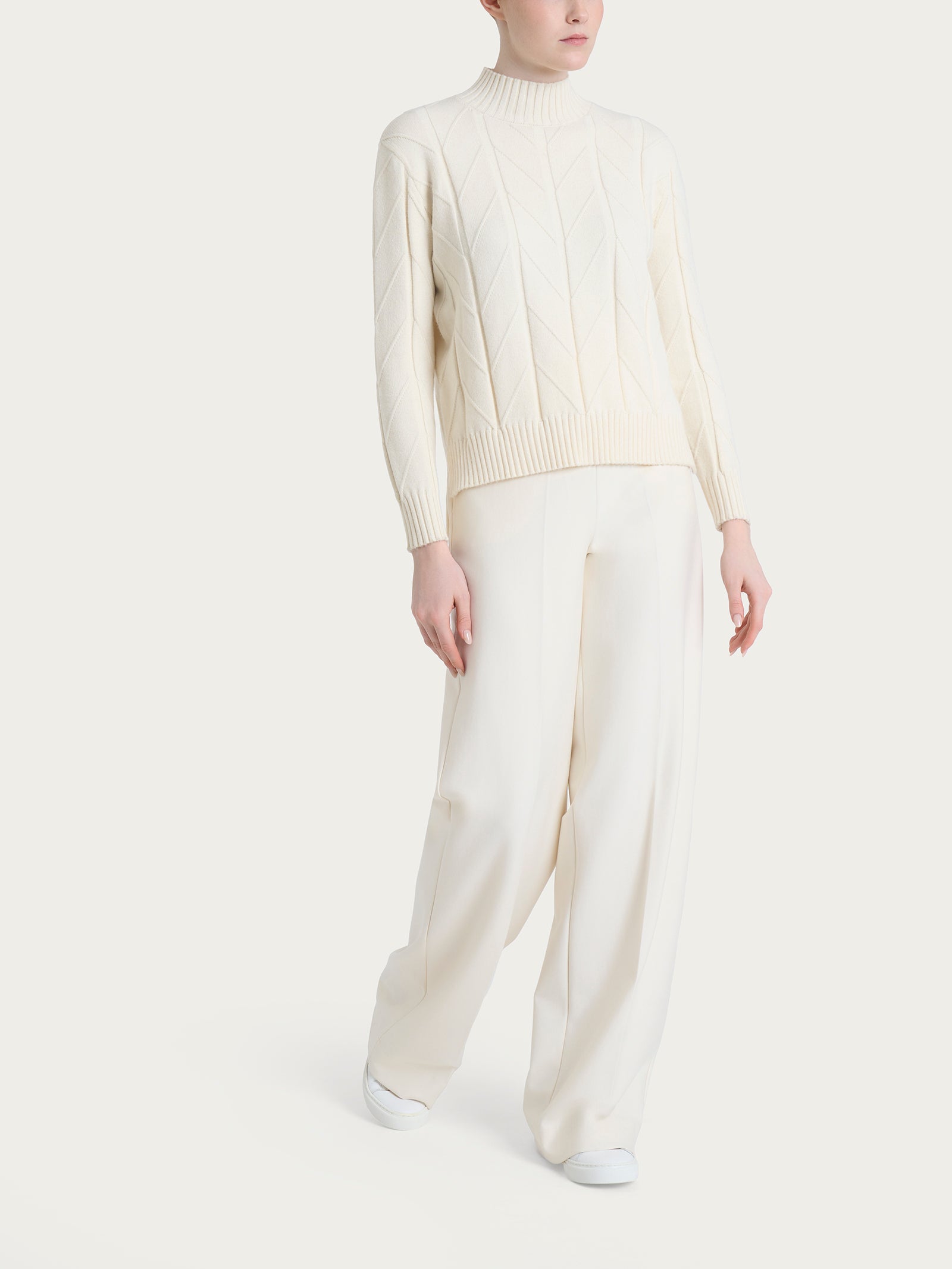 Ragno Four Seasons Lupetto maglia Avorio punto spiga