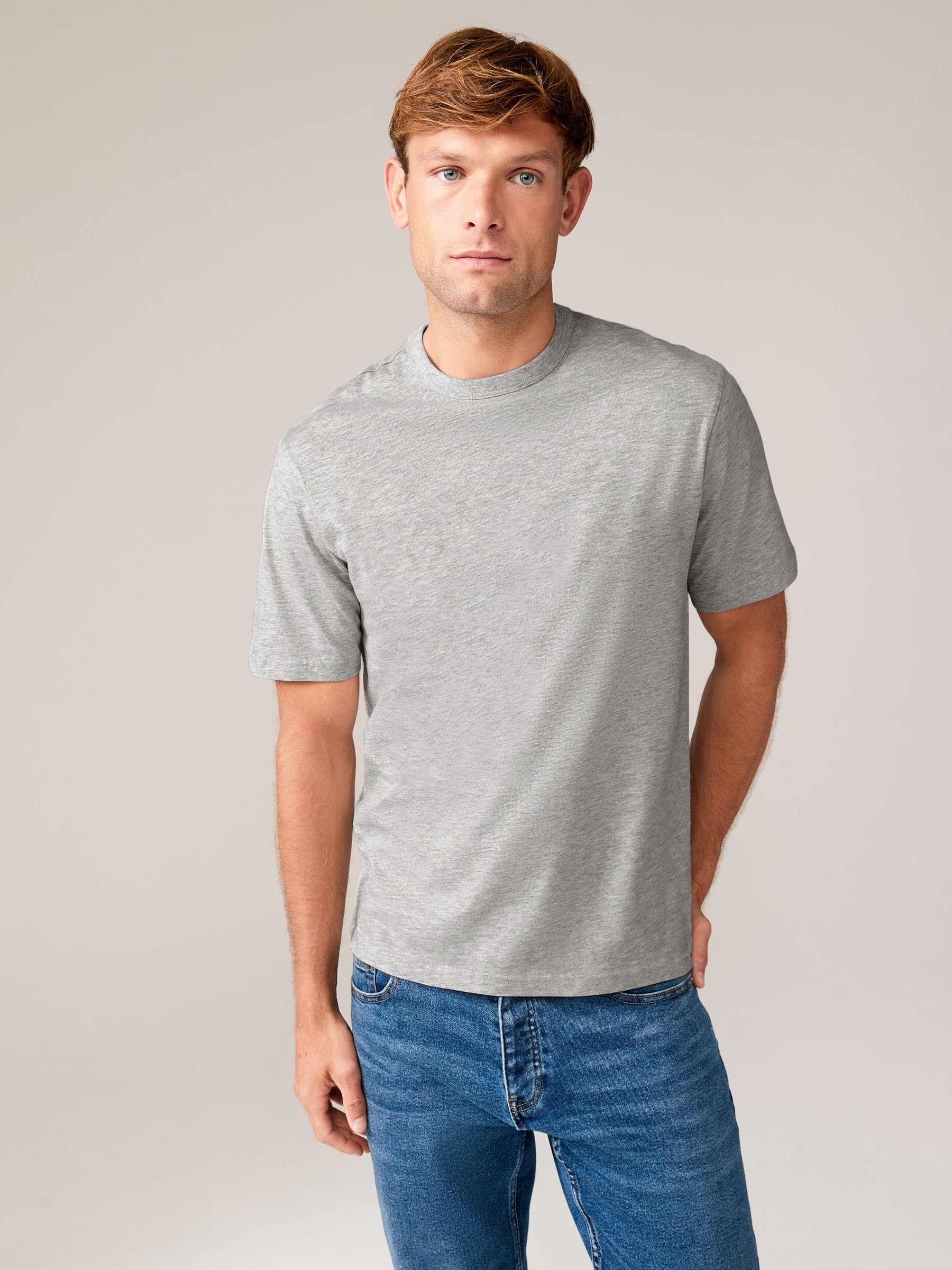 Next T-Shirt Girocollo Uomo Basic Confezione 4 Cotone
