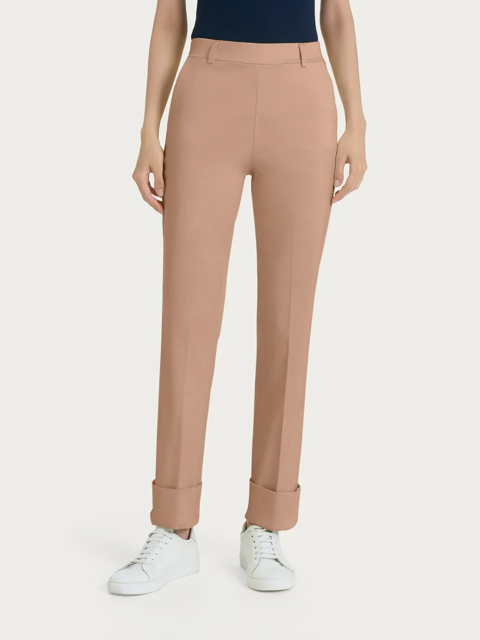 Ragno Satin Power Pantalone straight leg warm taupe