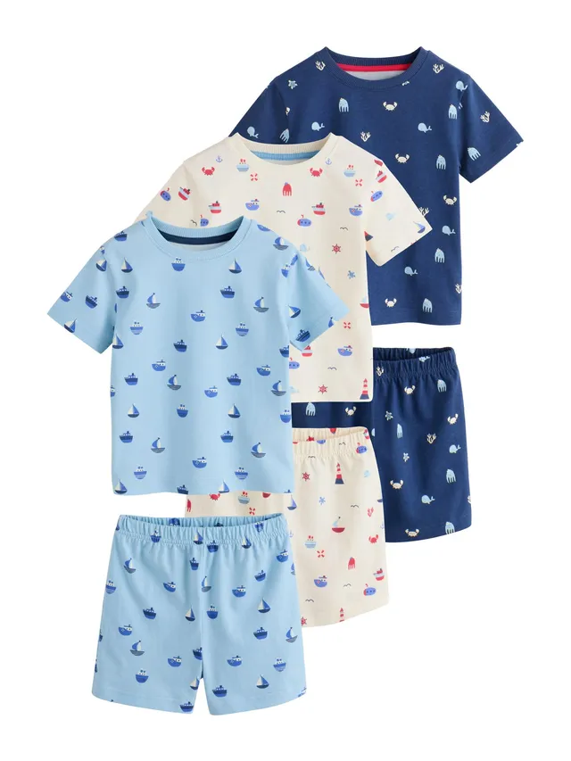 Next pigiama corto bambino 3 pezzi 110-116 uso quotidiano