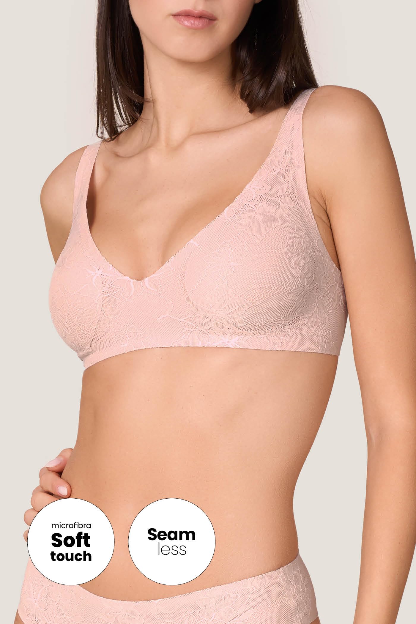 Goldenpoint Artemide Bralette in Pizzo con Imbottitura