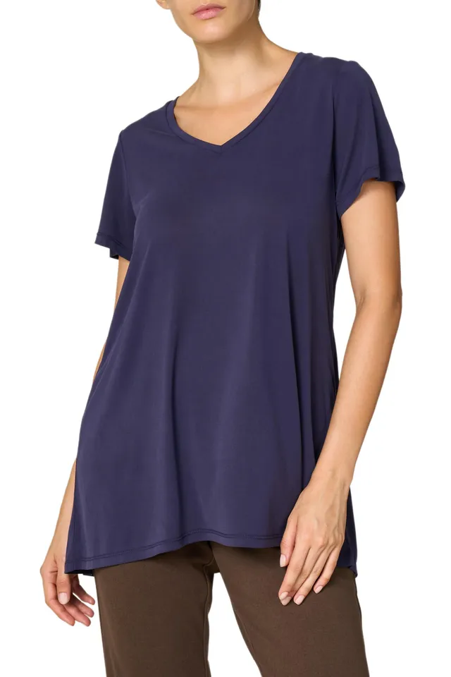 Goldenpoint Maglia Scollo a V Manica Corta Over Misto Modal