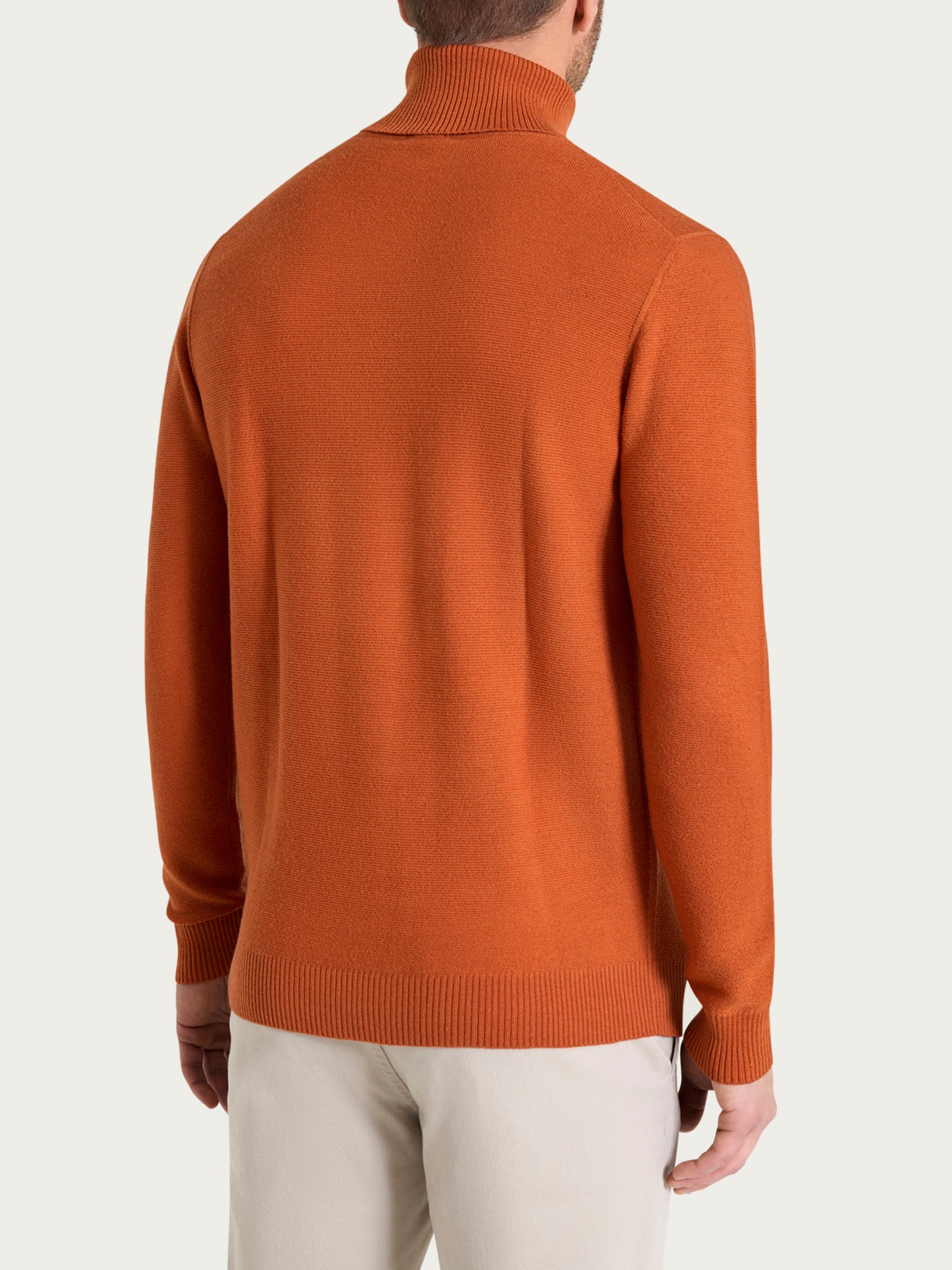 Ragno Merino Soft dolcevita uomo Rust lana