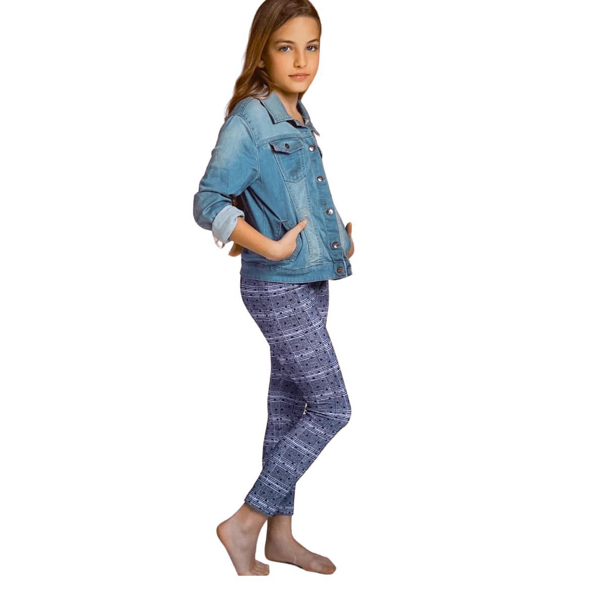 Jadea Leggings Bambina Cotone Elasticizzato Argento 3-4 Anni