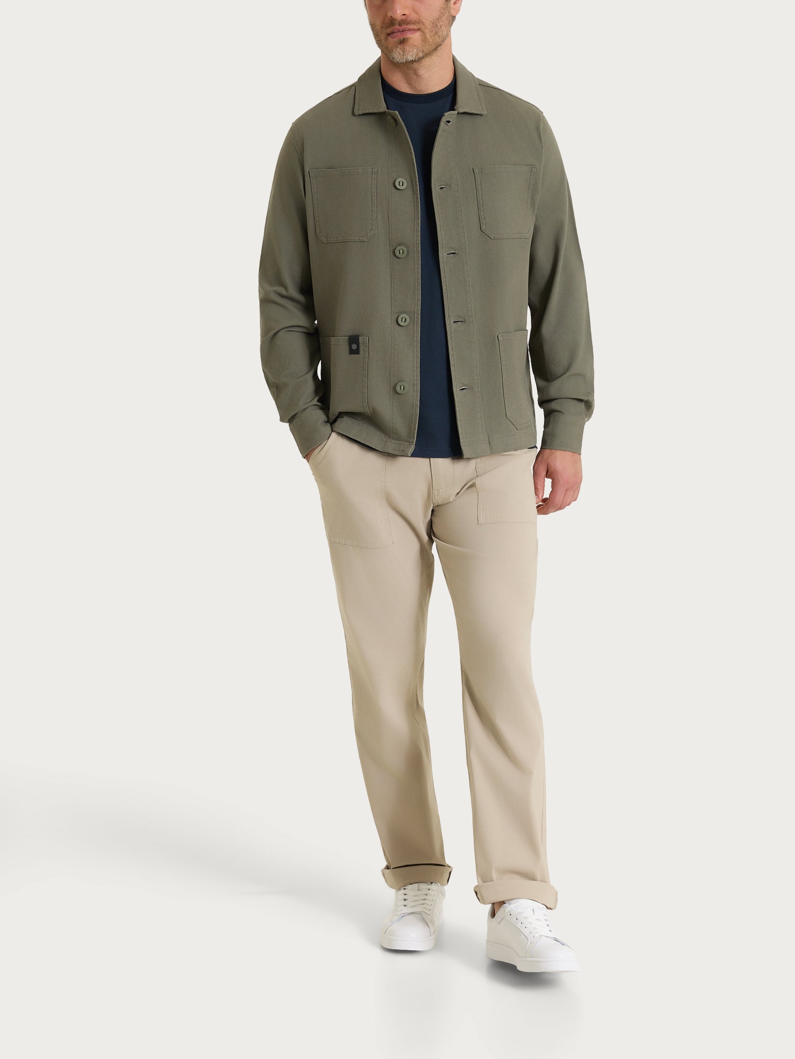 Ragno Compact Giacca Utility Corta Seagrass canvas uomo