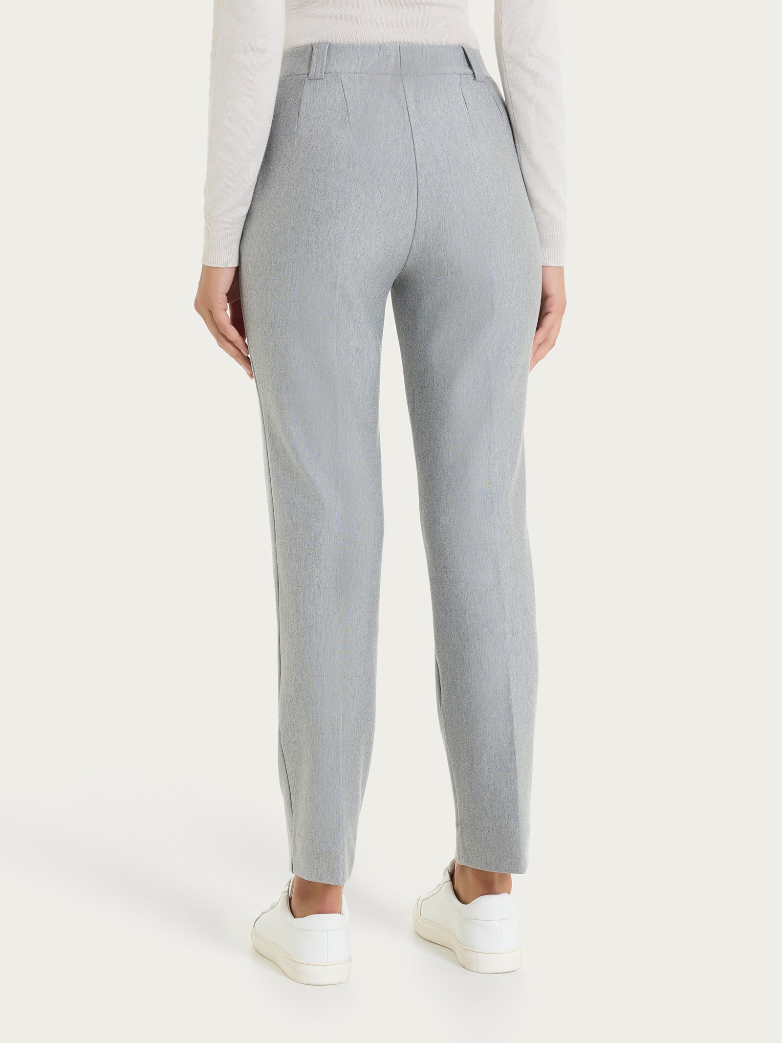 Ragno Compact pantalone dritto grigio melange viscosa