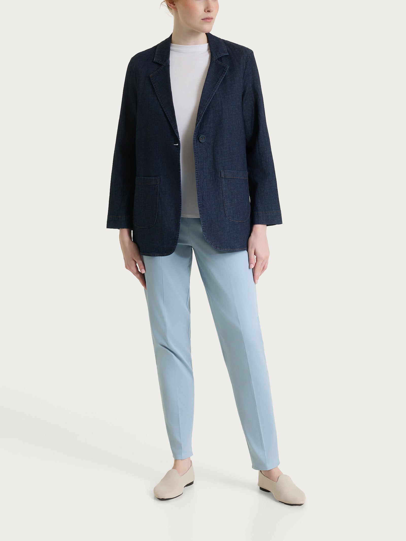 Ragno Super Denim blazer over giacca indigo cotone elasticizzato