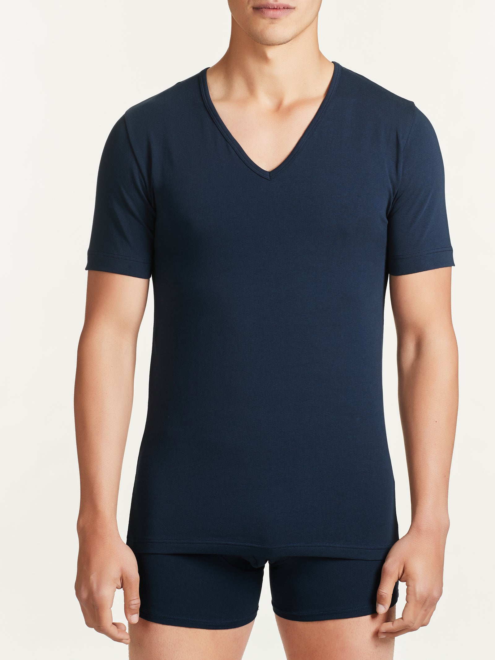 Ragno Dynamic maglietta scollo V cotone Bleu bipack