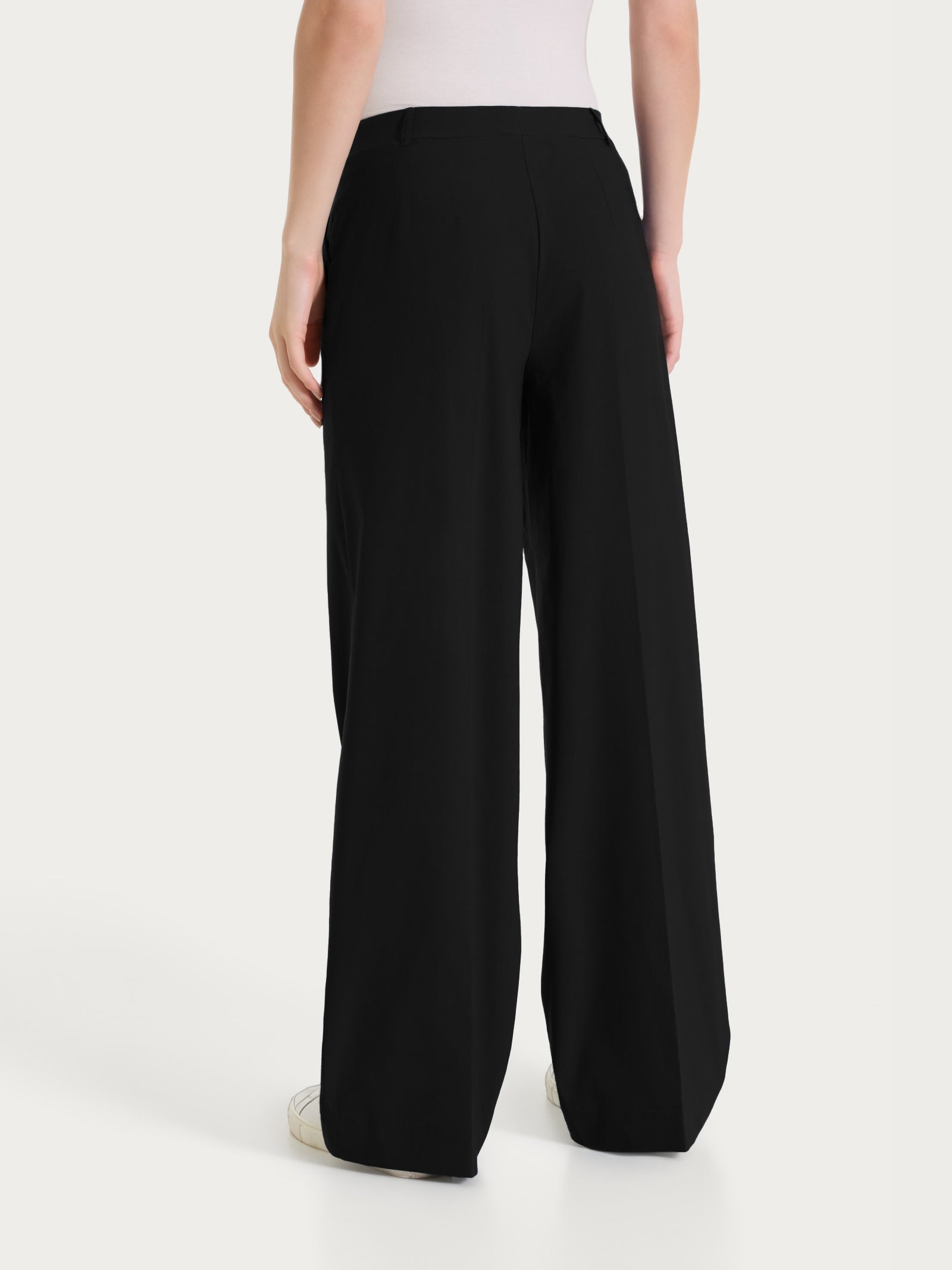 Ragno Linen Super Fresh Pantalone Palazzo Nero