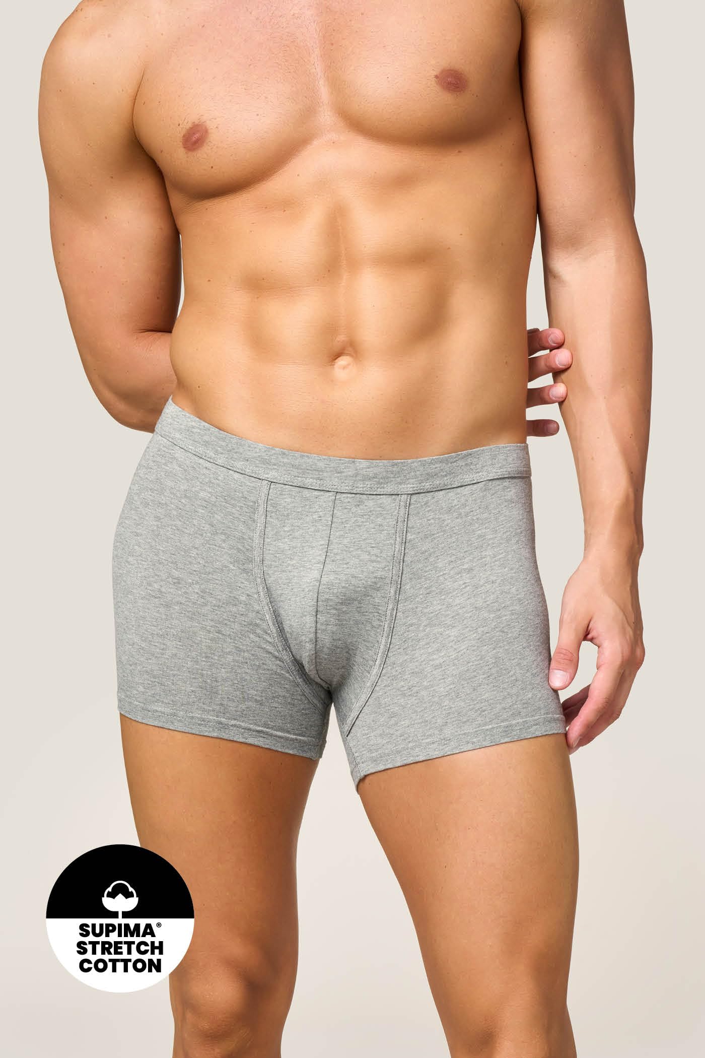 Goldenpoint Boxer Regular Uomo Cotone Supima Grigio S