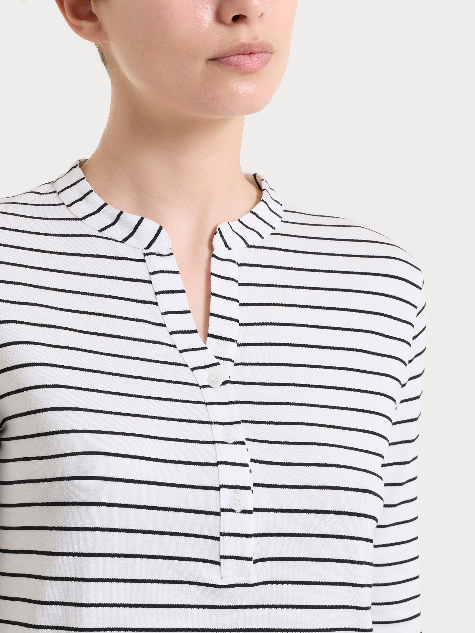 Ragno Summer Light maglietta righe serafino Fant.Bianco