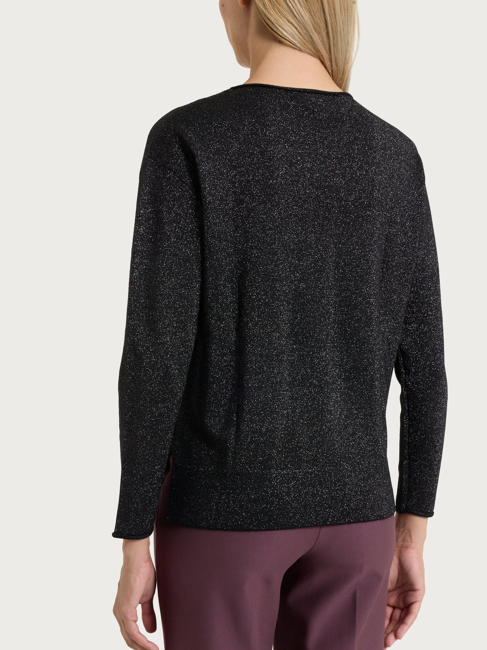 Ragno Four Seasons maglia girocollo lurex Fantasia Nero