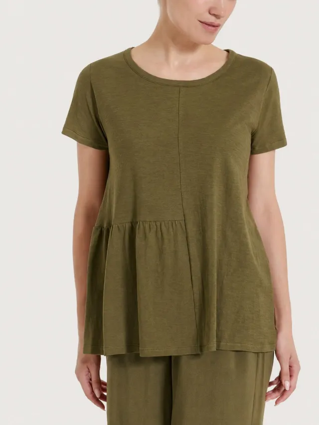 Ragno Beachwear maglietta balza cotone dark olive