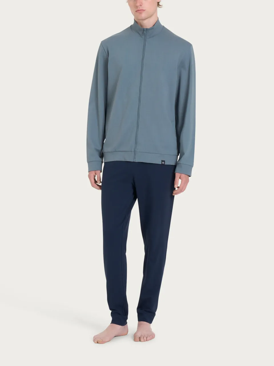 Ragno Eco Cotton Pigiama Lungo Aperto Stormy Weather uomo