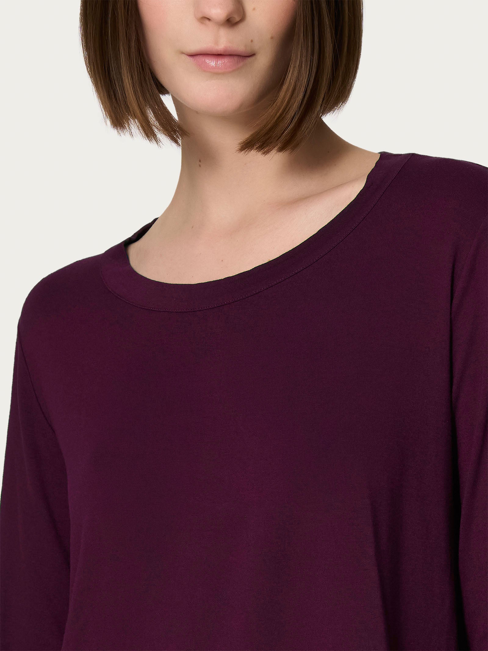 Ragno Eco Viscosa maglietta manica lunga viola jersey