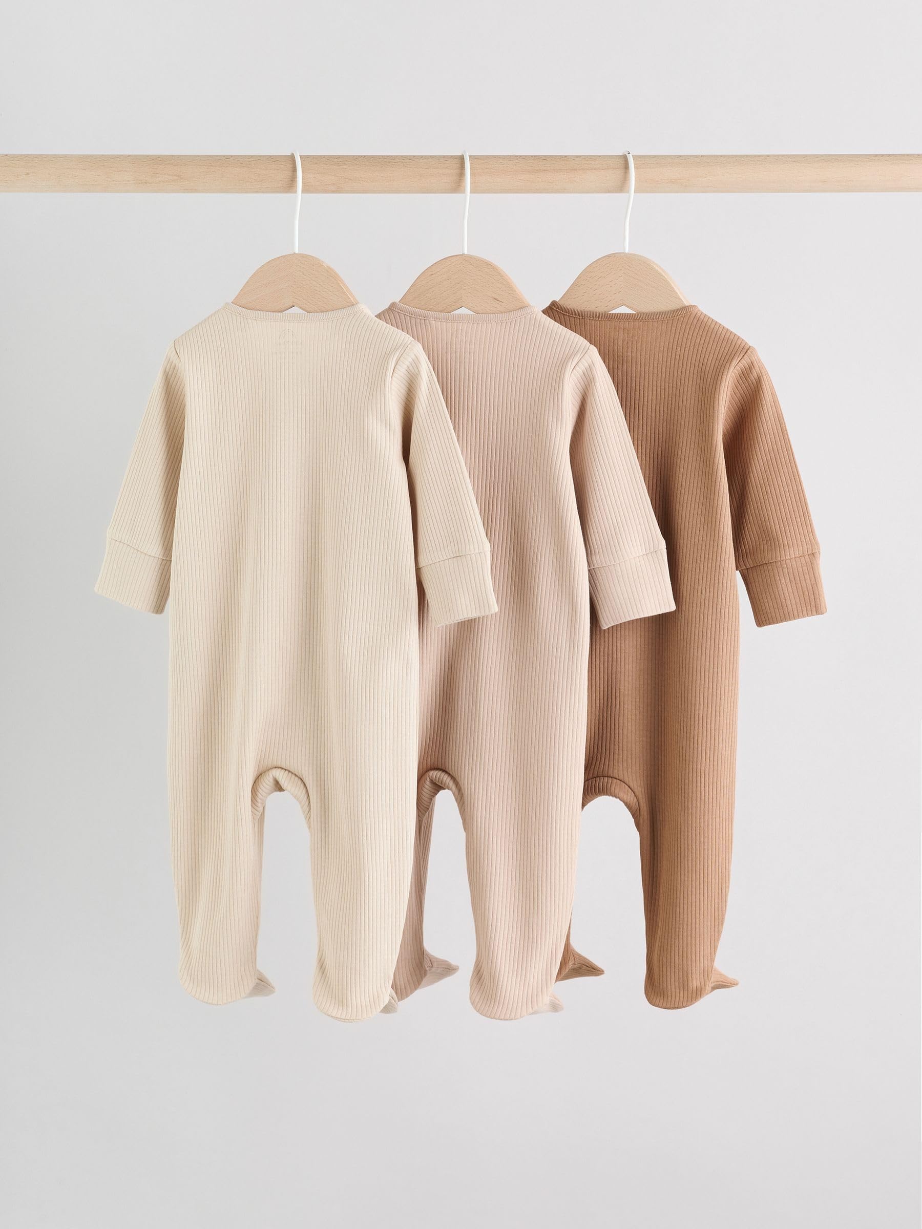 Next tutine neonato con zip 0 mesi confezione da 3 in cotone