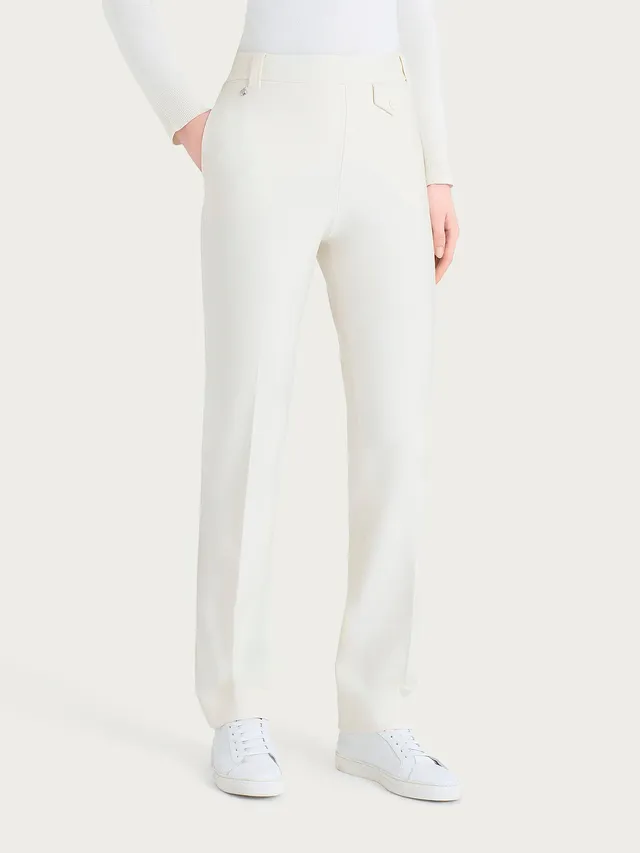 Ragno Compact pantalone dritto con taschino Avorio