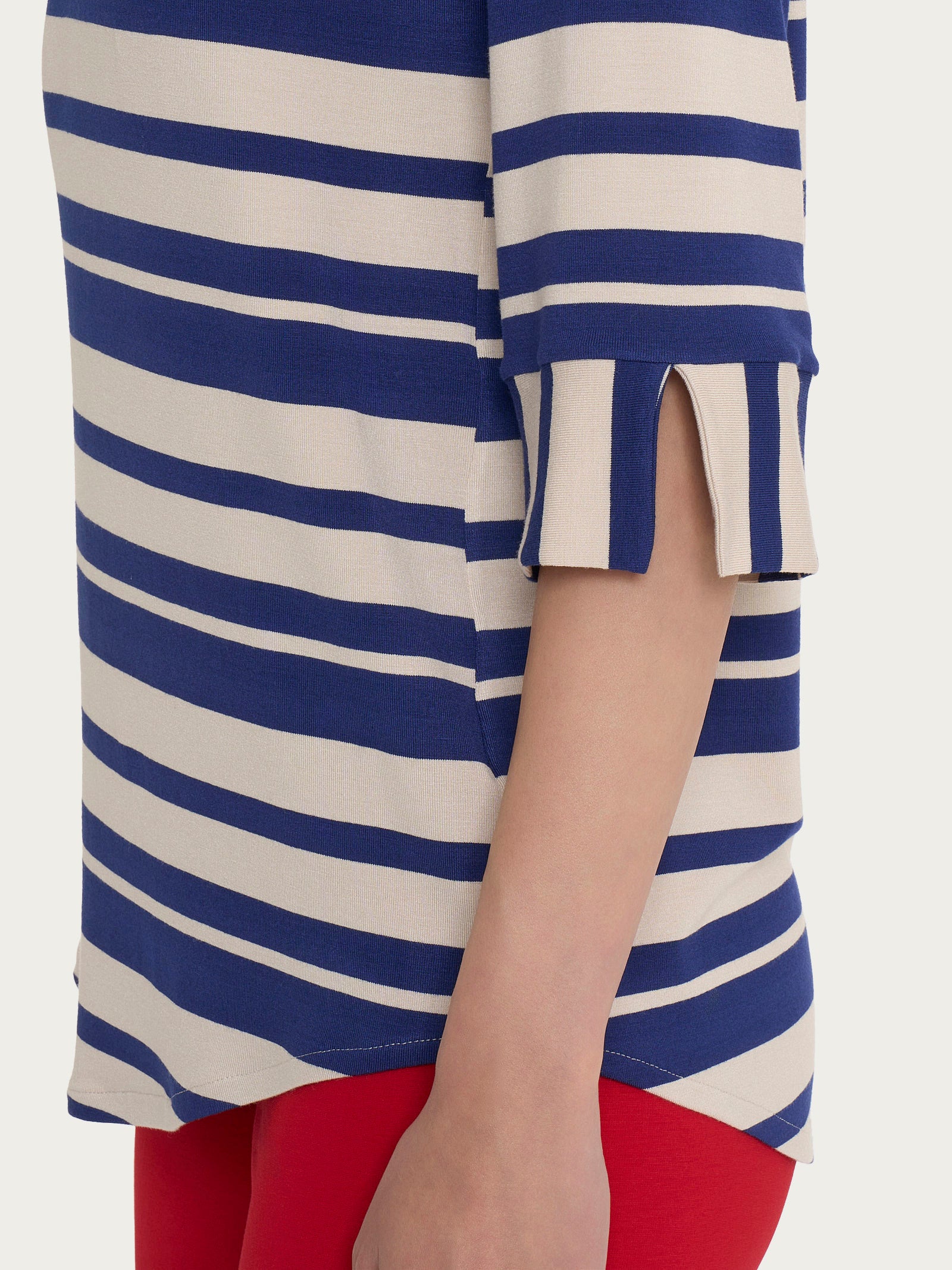 Ragno Viscosa Summer Stripes Maglietta Donna Blueberry Righe