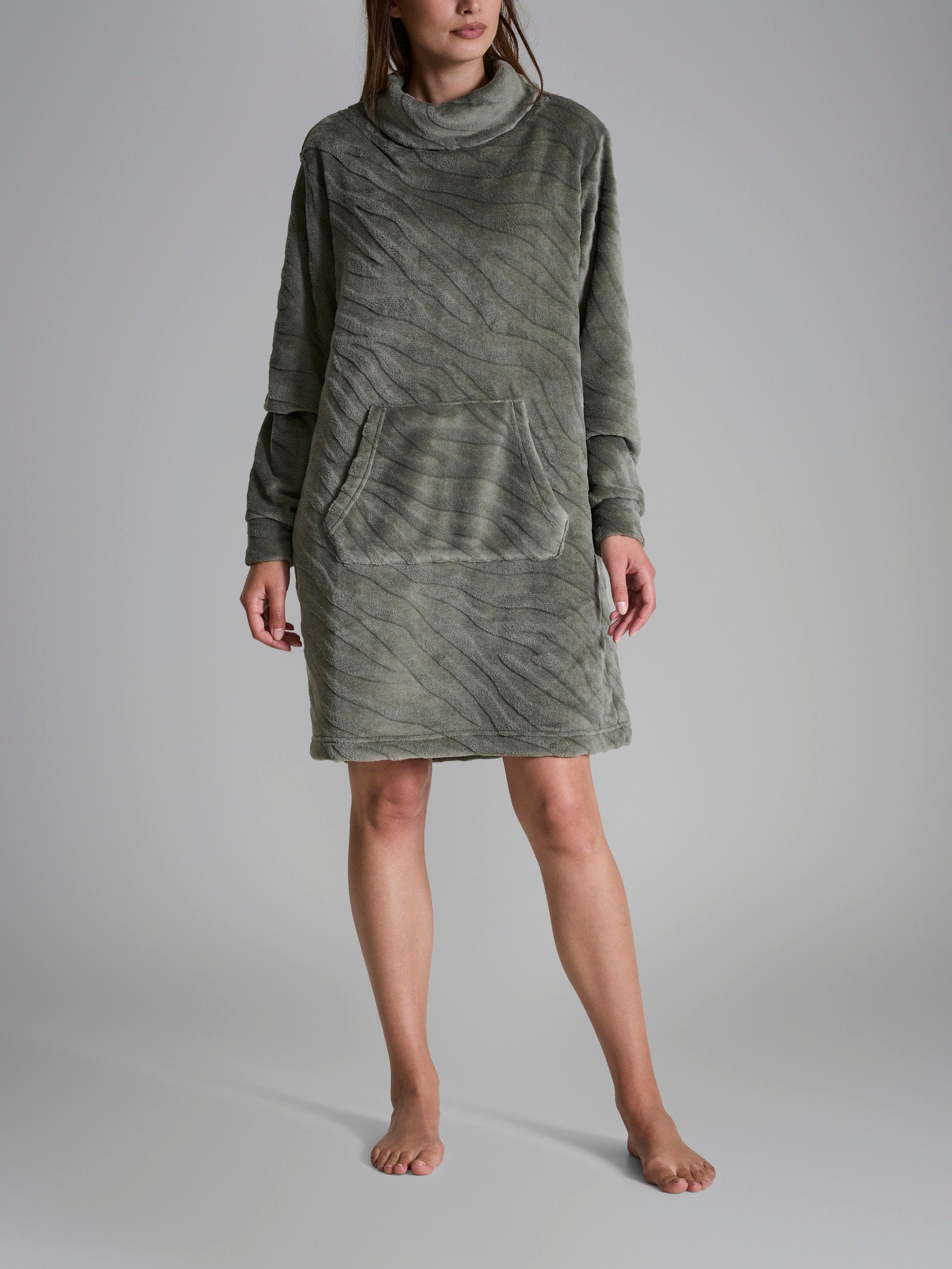 Ragno Maxi Maglia Coral Fleece donna Shadow collo alto tasca