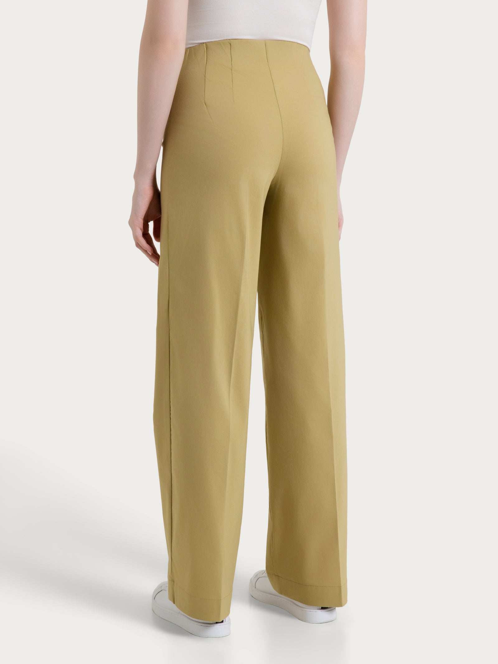 Ragno Super Fresh pantalone palazzo Khaki in cotone