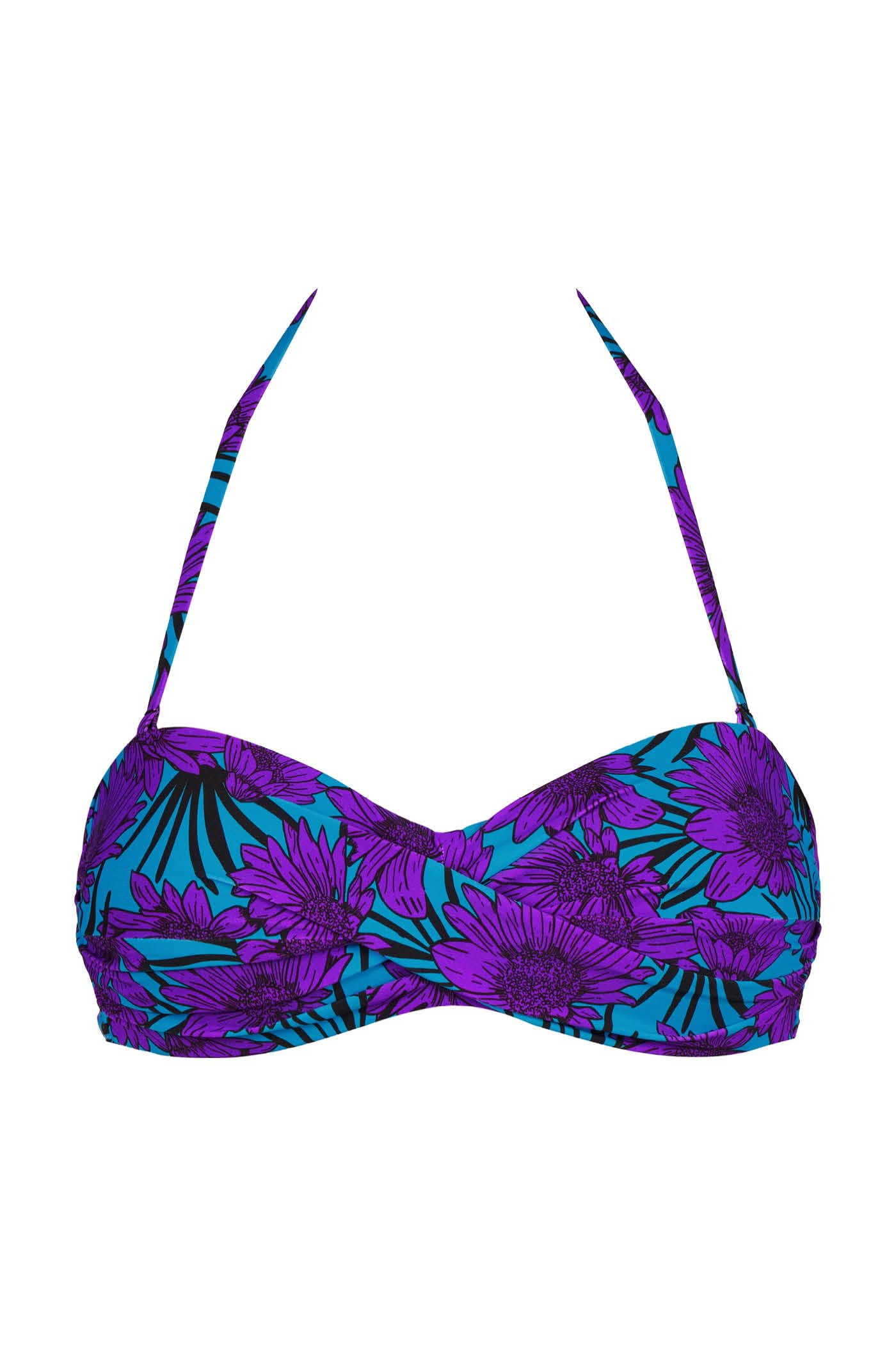 Goldenpoint Blooming Sea Fascia Bikini Floreale Spallina Removibile
