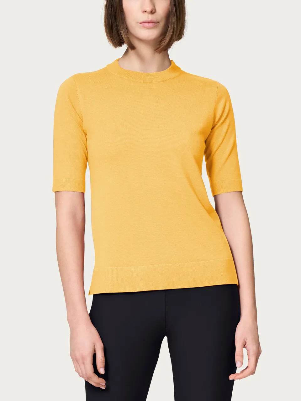 Ragno Four Seasons maglia girocollo donna giallo misted