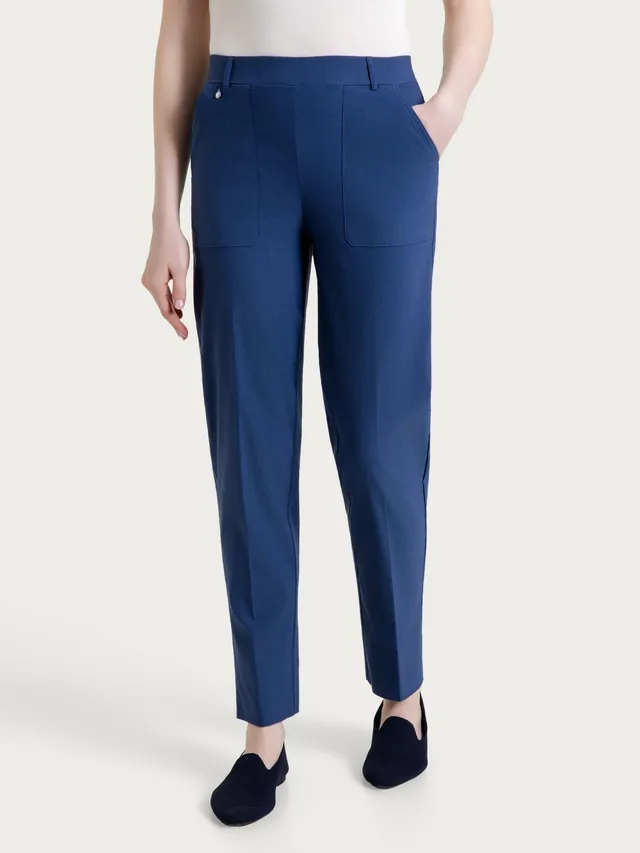 Ragno Pantalone Carota Tapered Lino Oceana Tasche