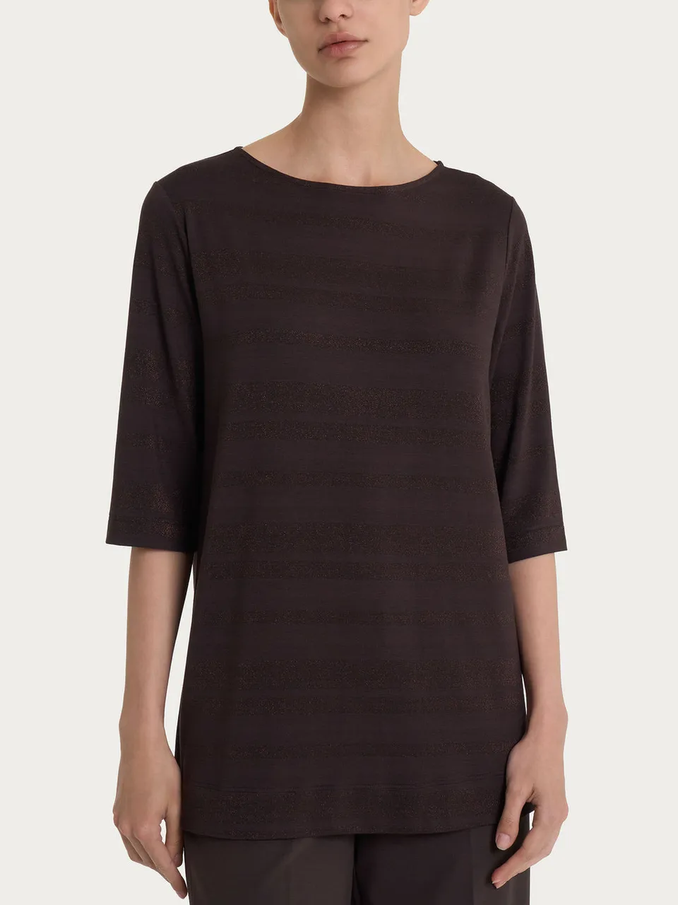 Ragno Viscosa Summer maglietta righe lurex Chocolate Torte