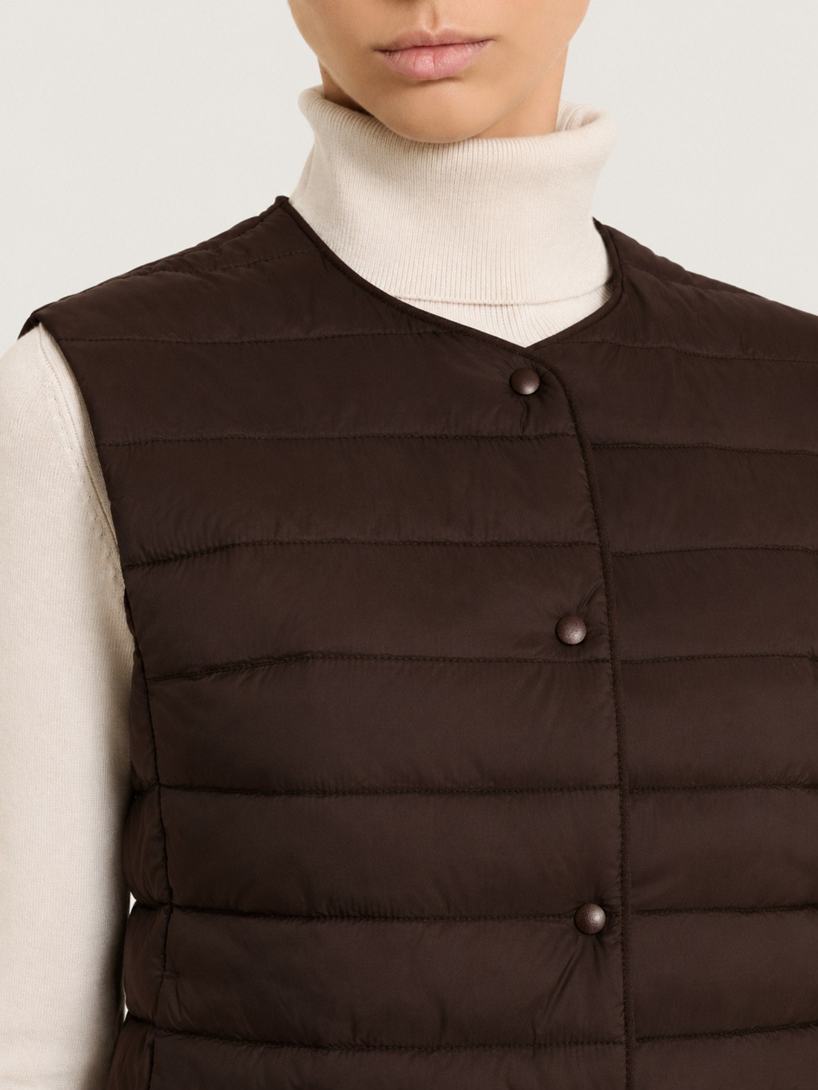 Ragno Ultralight piumino smanicato leggero chocolate torte