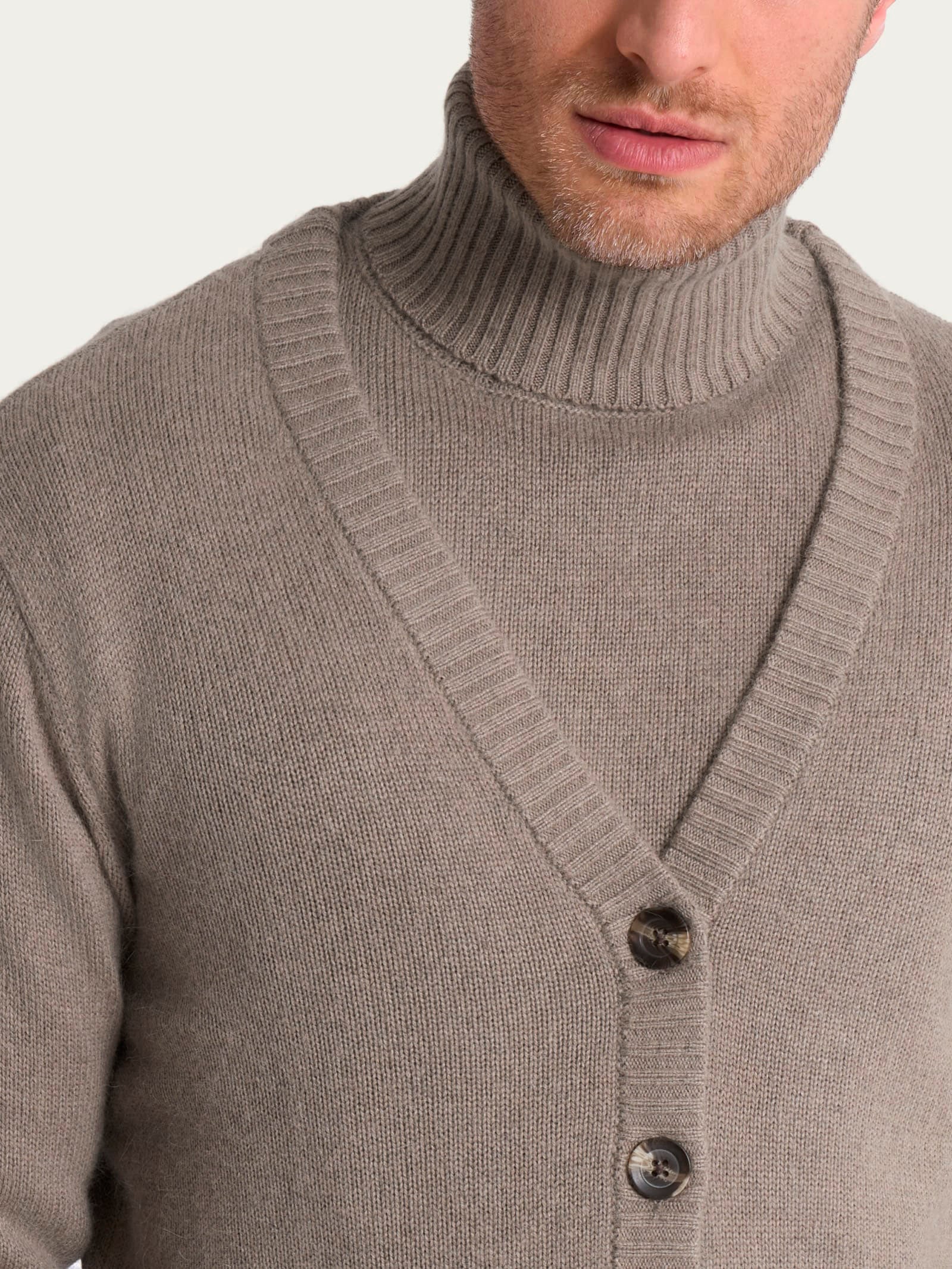 Ragno Natural Soft cardigan V Glace Mel