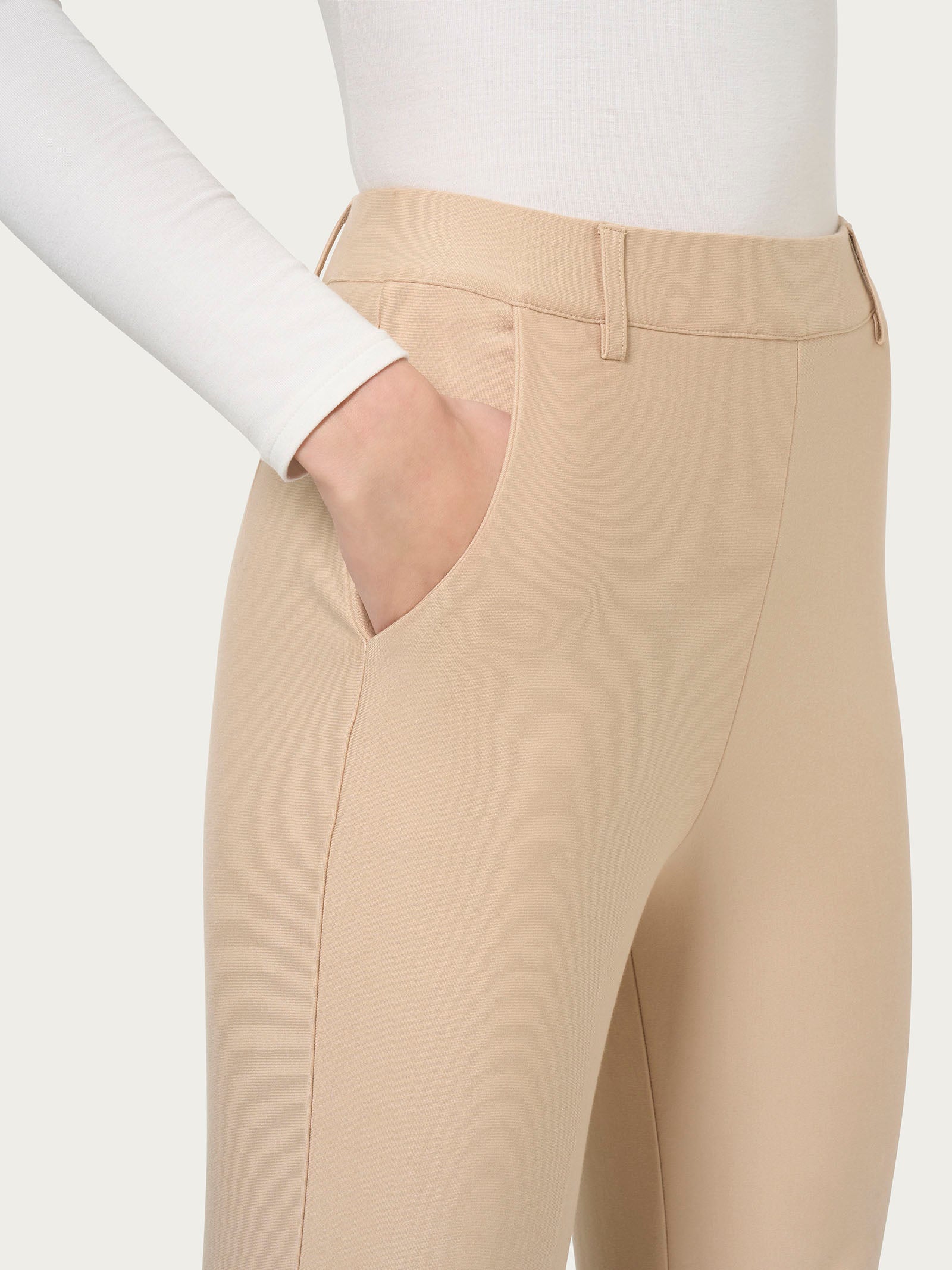 Ragno Compact Pantalone chino donna cream punto Milano