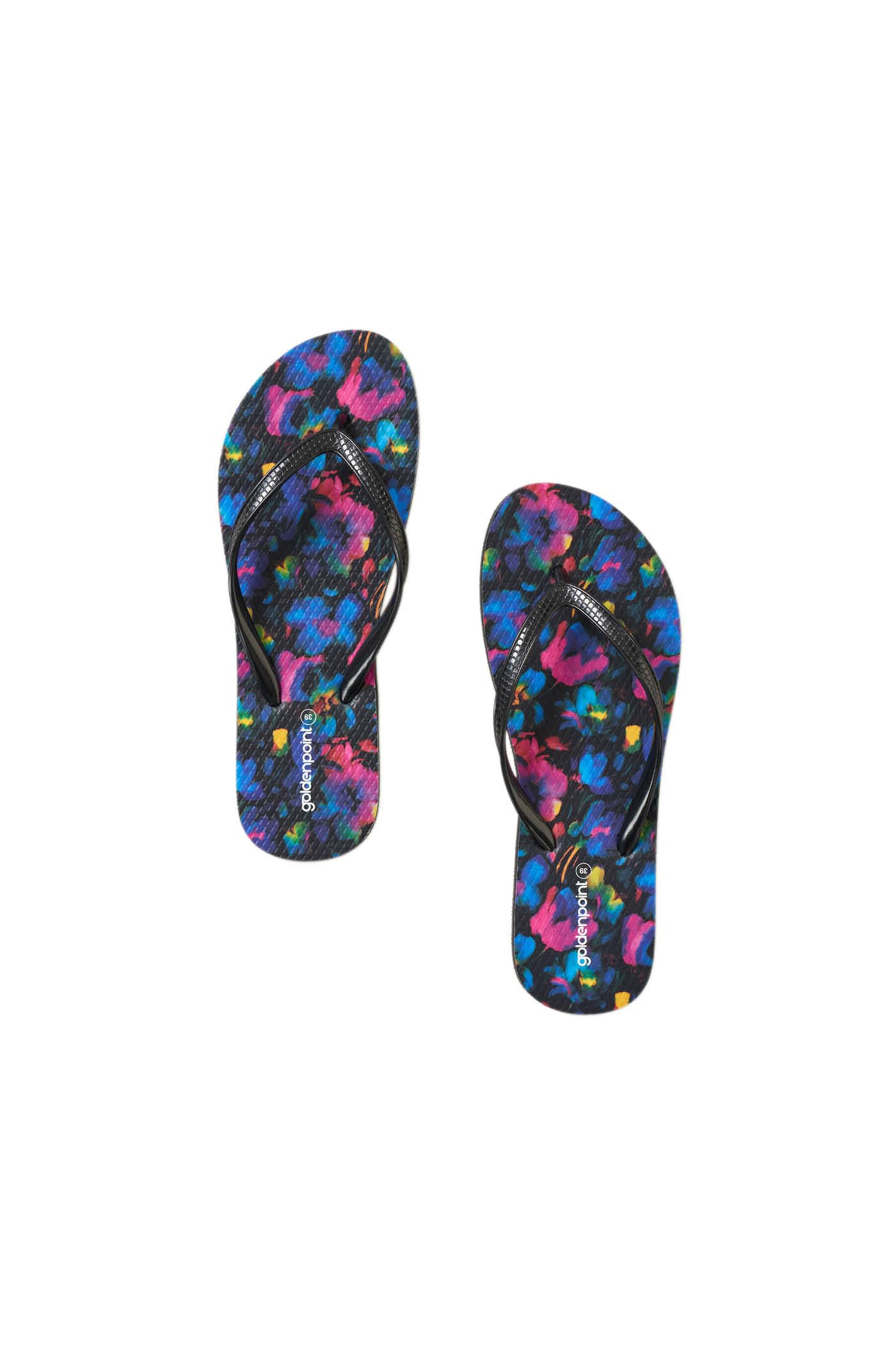Goldenpoint Waterpop infradito gomma multicolor fantasia astratta