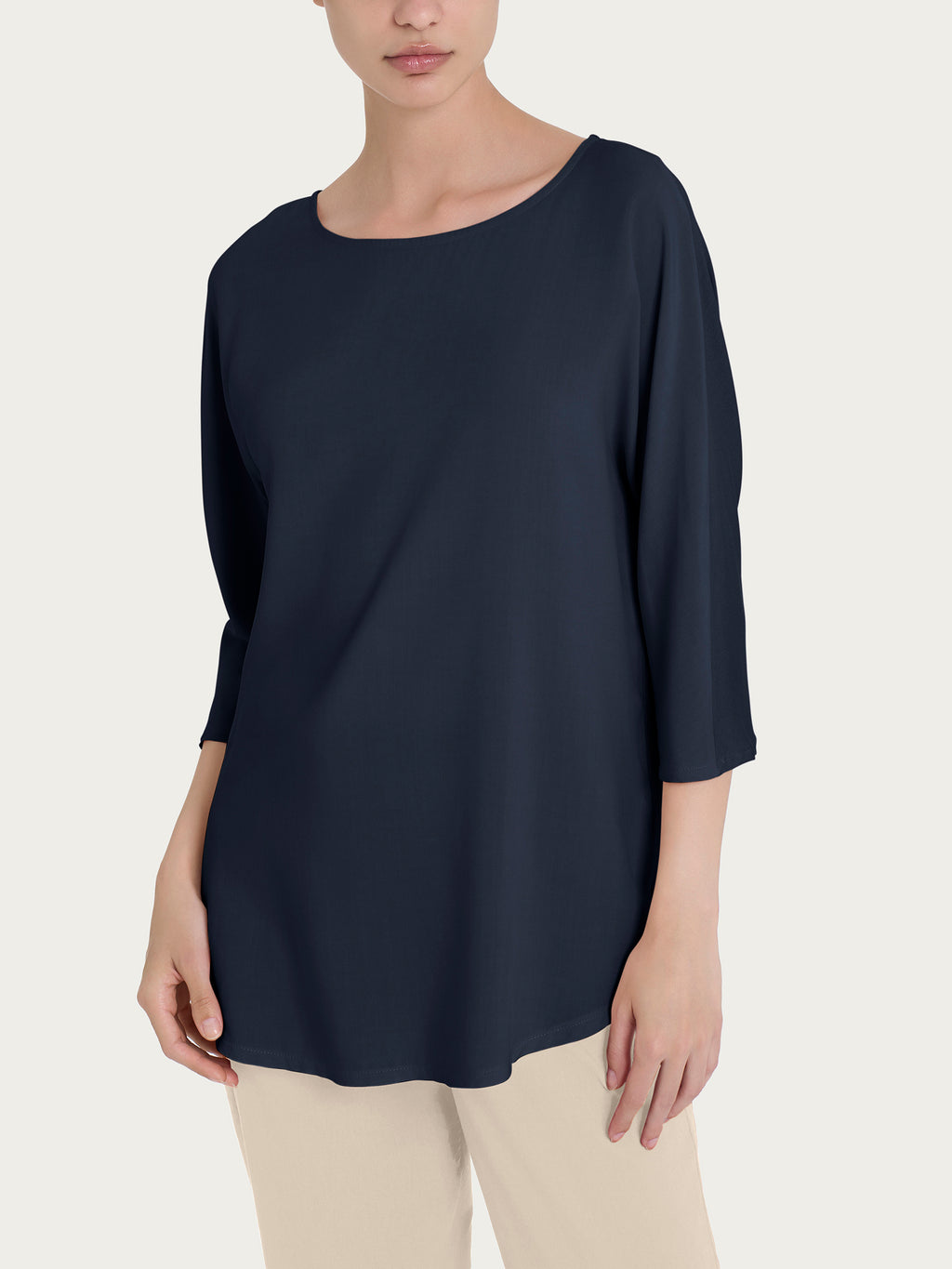 Ragno Kimono maglietta viscosa manica kimono blu