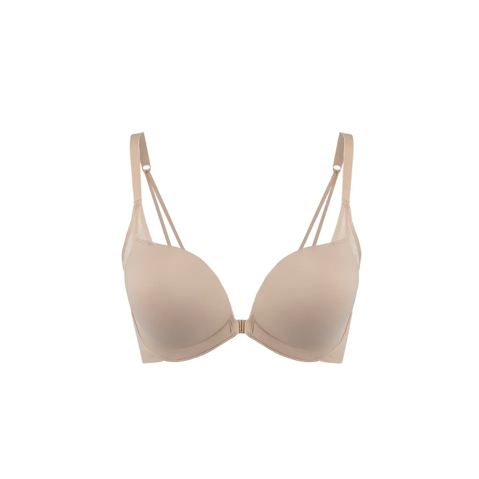 Maria Grazia Severi Ilenia reggiseno push-up chiusura davanti beige