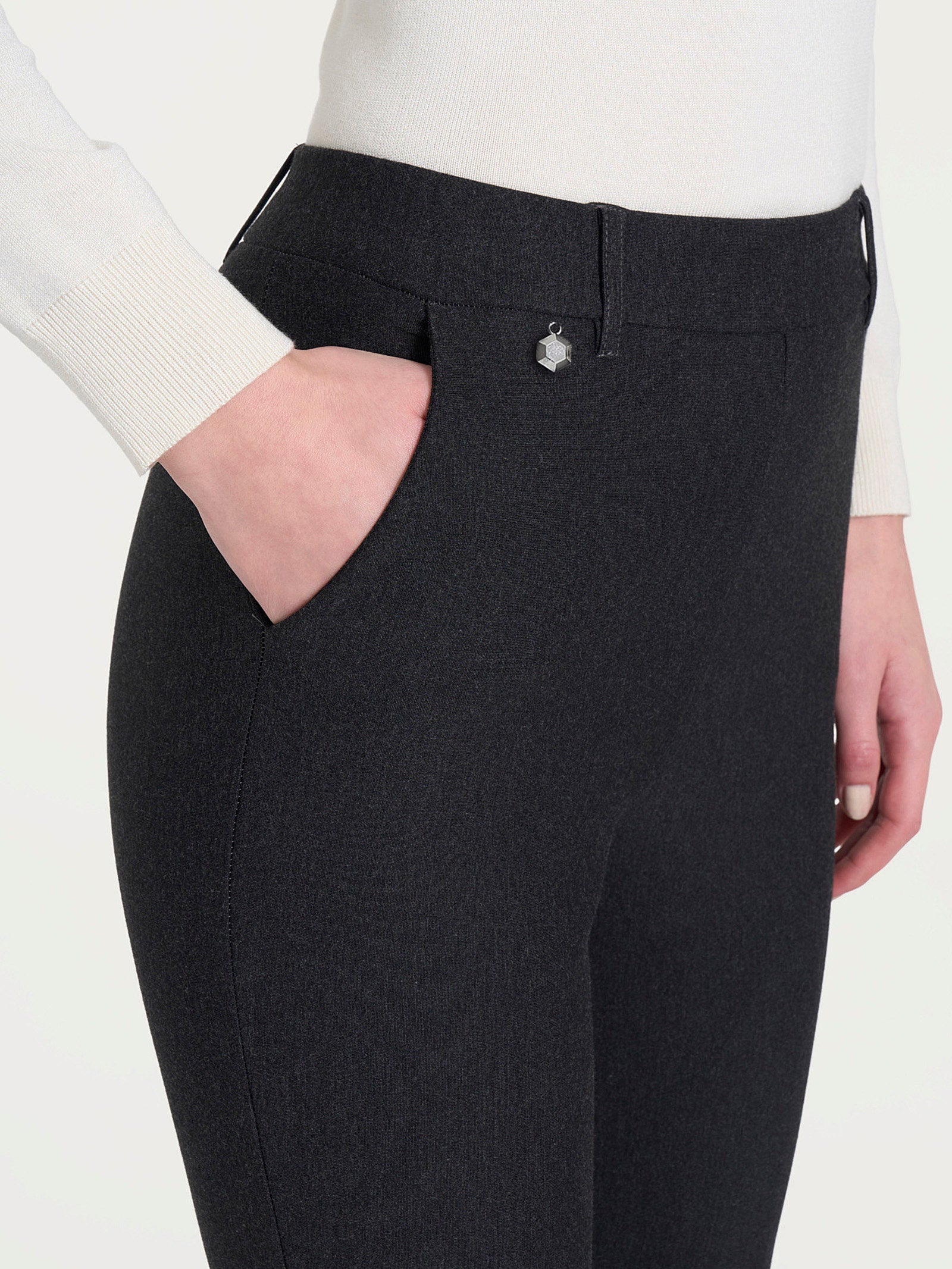 Ragno Compact pantalone dritto con tasche oscuro mel.