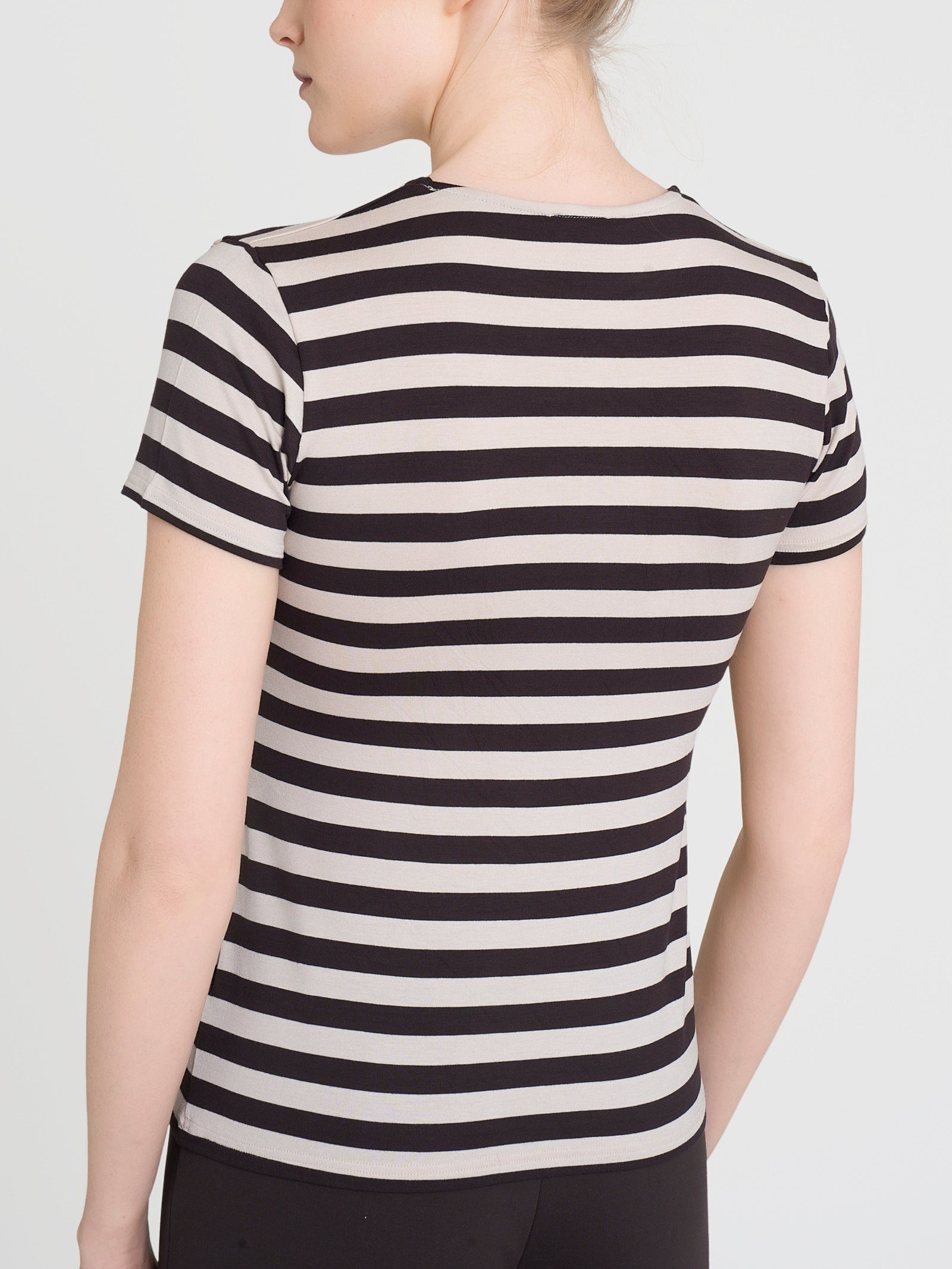 Ragno Viscosa Summer maglietta girocollo righe chocolate skinny