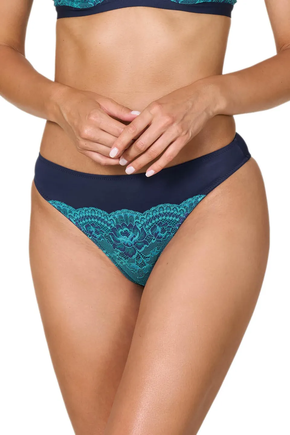 Goldenpoint slip fianco basso lapis microfibra pizzo