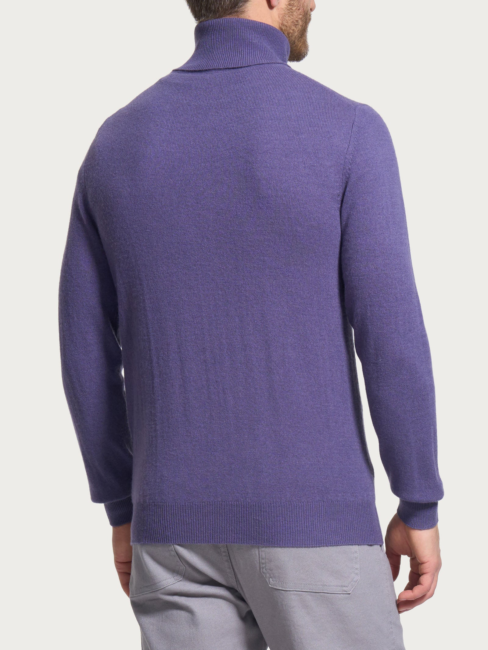 Ragno Cashmerino dolcevita uomo mulled grape in lana